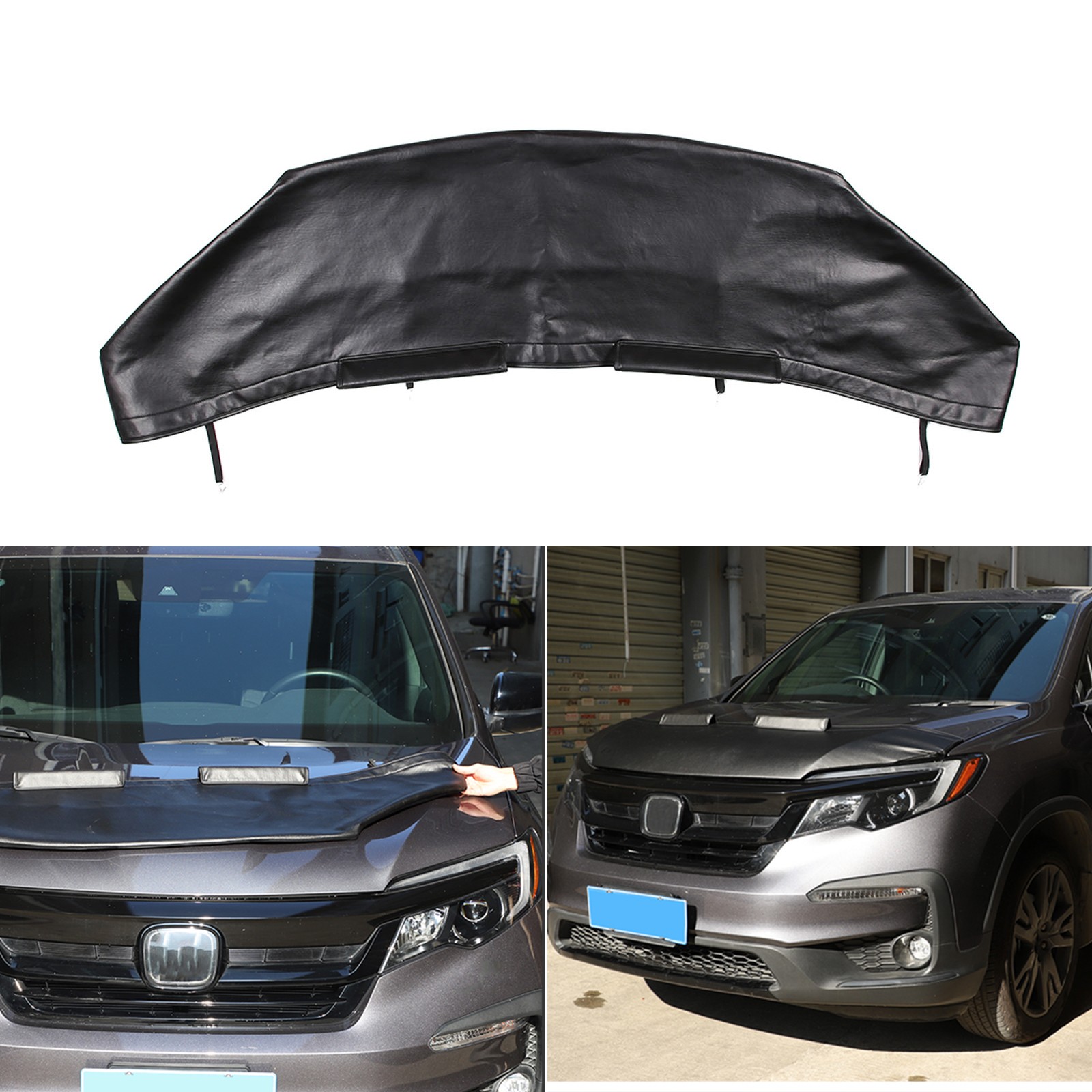 Front End Hood Stone Bra Guard Cover Protection Leather For Honda Pilot 2015-22
