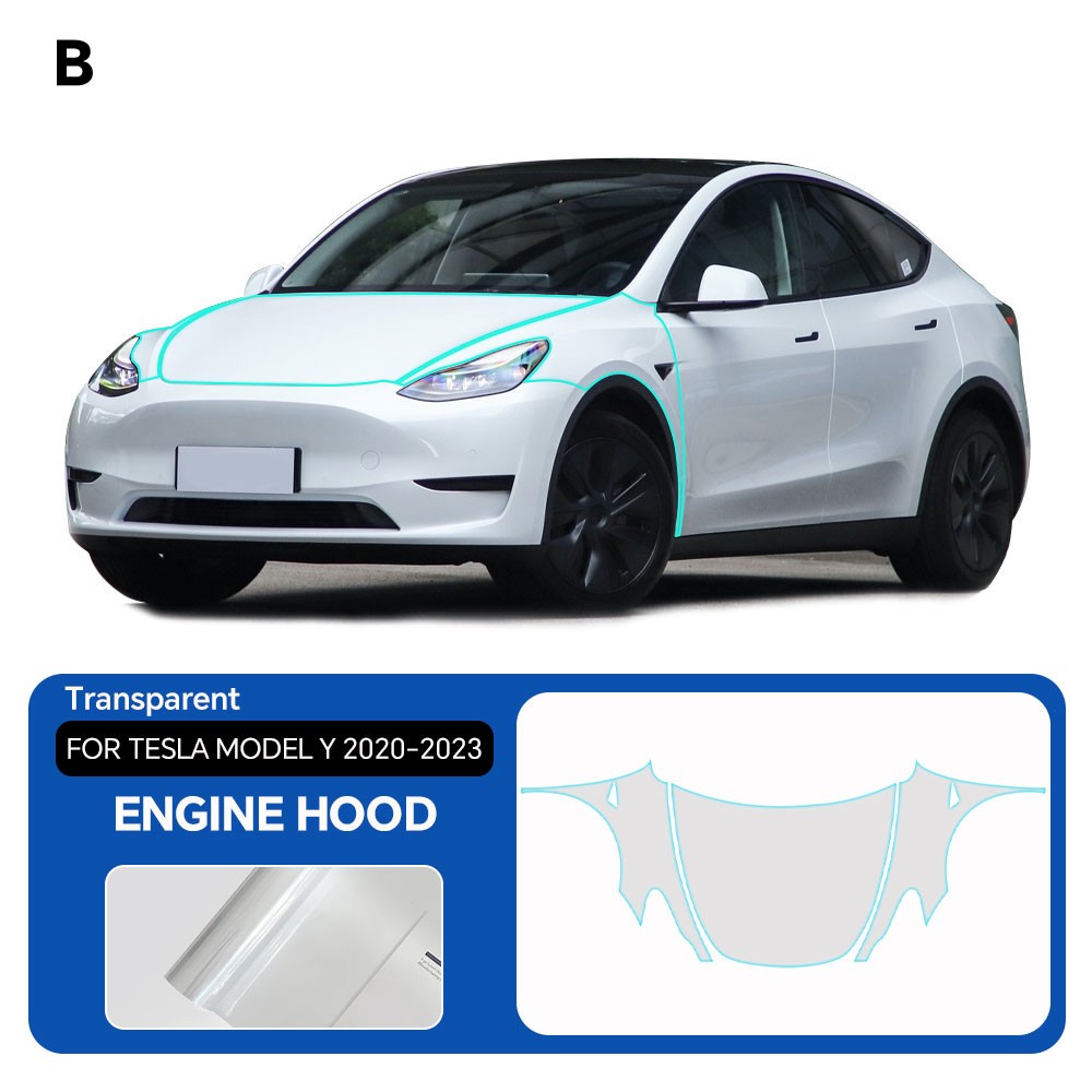 For Tesla Model Y 2020-2024 Full Front Paint Protection Film PreCut Kit PPF TPU