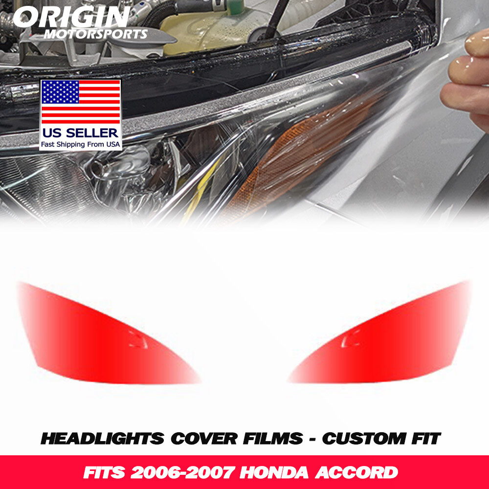 PreCut Headlights Protection Clear Covers Bra Film Kit PPF Fits 2006-2007 ACCORD