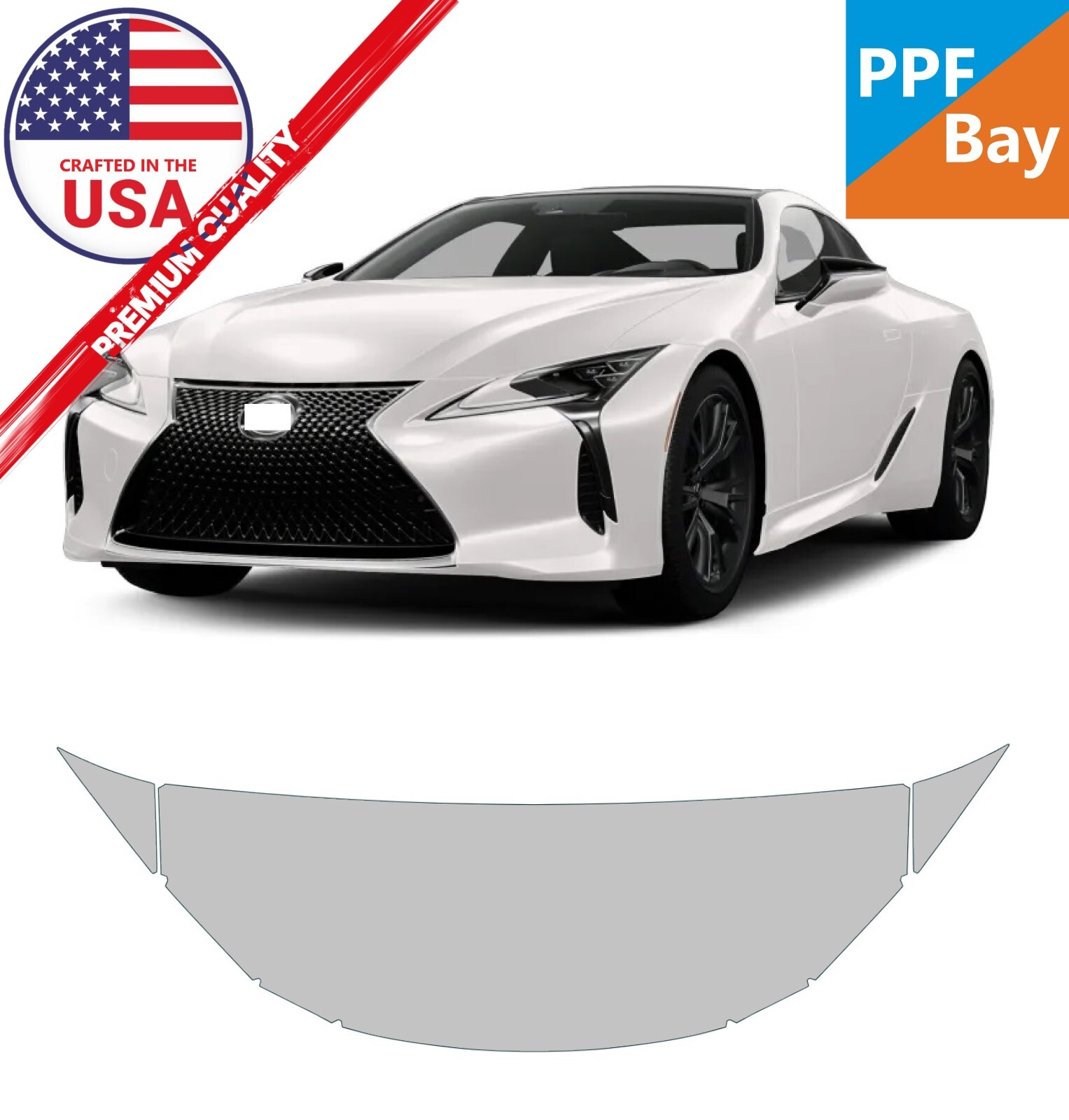 For Lexus LC 500 2018-2025 Hood/Fender 24″ Paint Protection Film PreCut Kit PPF