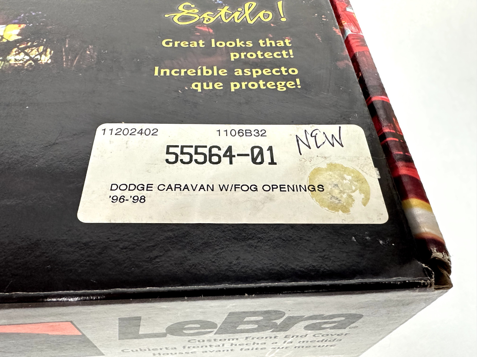 Lebra Front End Mask Cover Bra Fits 1996 1997 1998 DODGE CARAVAN w/ Fog Openings