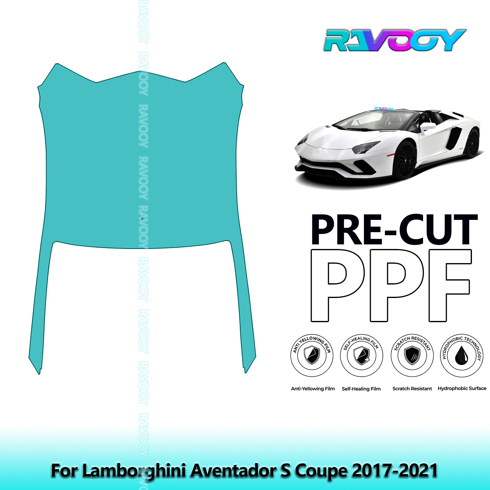 PreCut Paint Protection PPF Kit For Lamborghini Aventador S Coupe 2017-2021