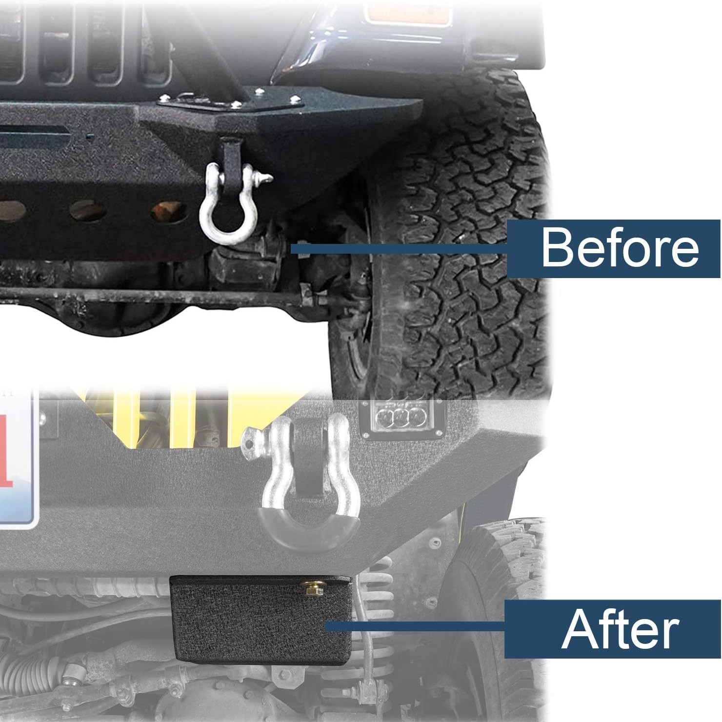Durable Black Powder Coat Steering Box Skid Plate for Jeep Wrangler TJ 1997-2006