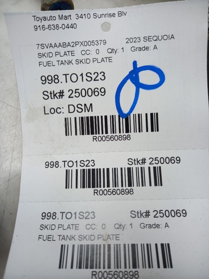 23 TOYOTA SEQUOIA FUEL TANK SKID PLATE
