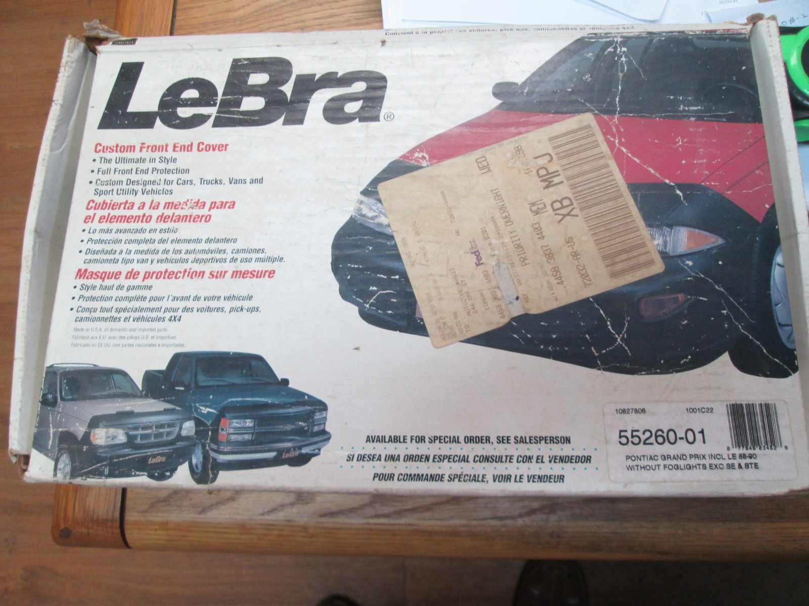 NOS! SADDLEMAN LeBra CUSTOM FRONT END COVER, FOR: 1988-90 GRAND PRIX INCL LE