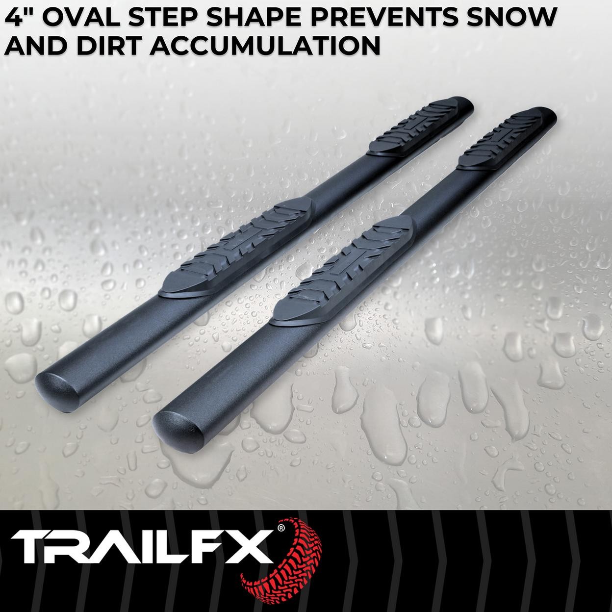 TrailFX A1561T 4 Inch Oval Straight, Rocker Panel Mount