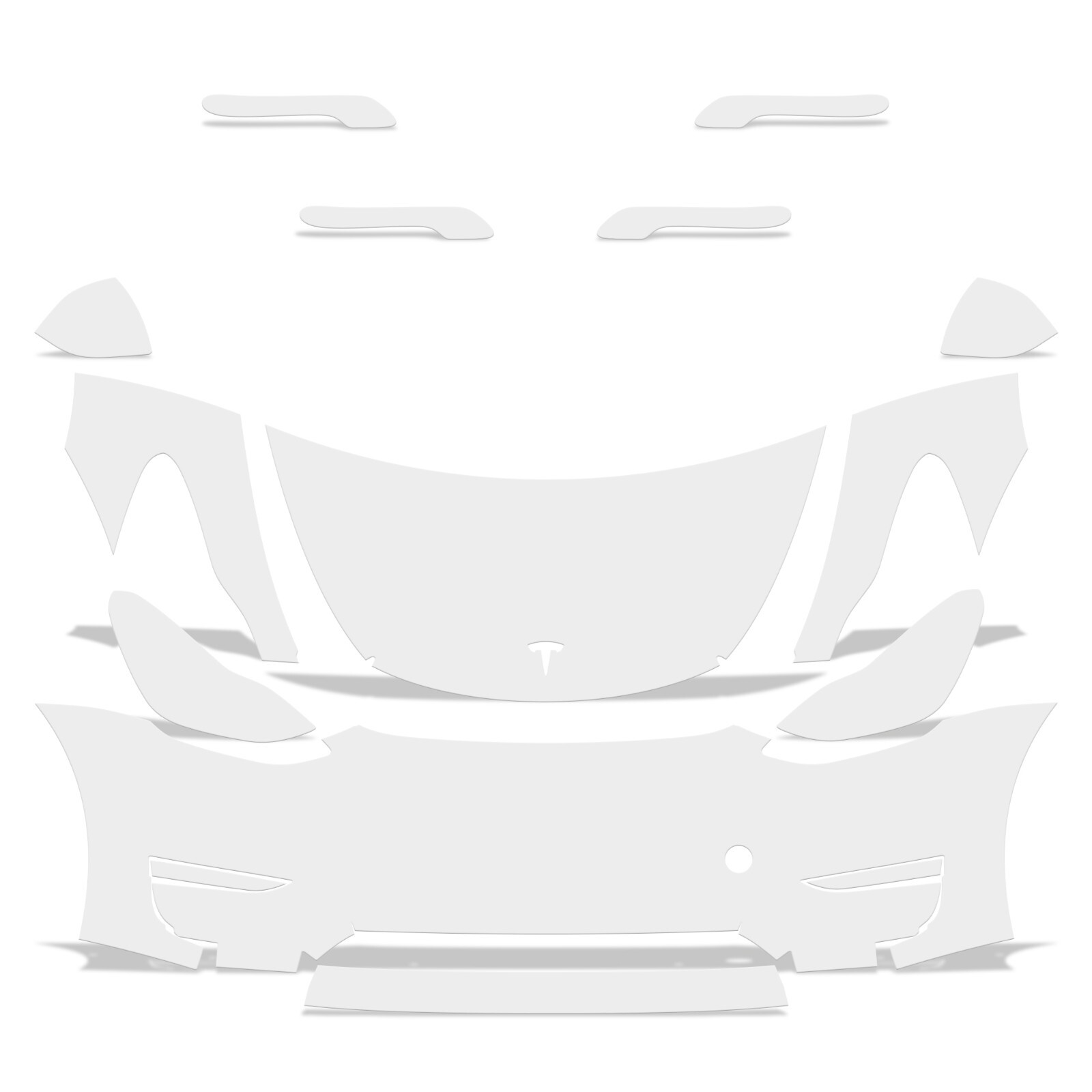 Tesla Model Y 23-24Paint Protection Film Clear Bra PPF – Half Hood + Bumper Kit