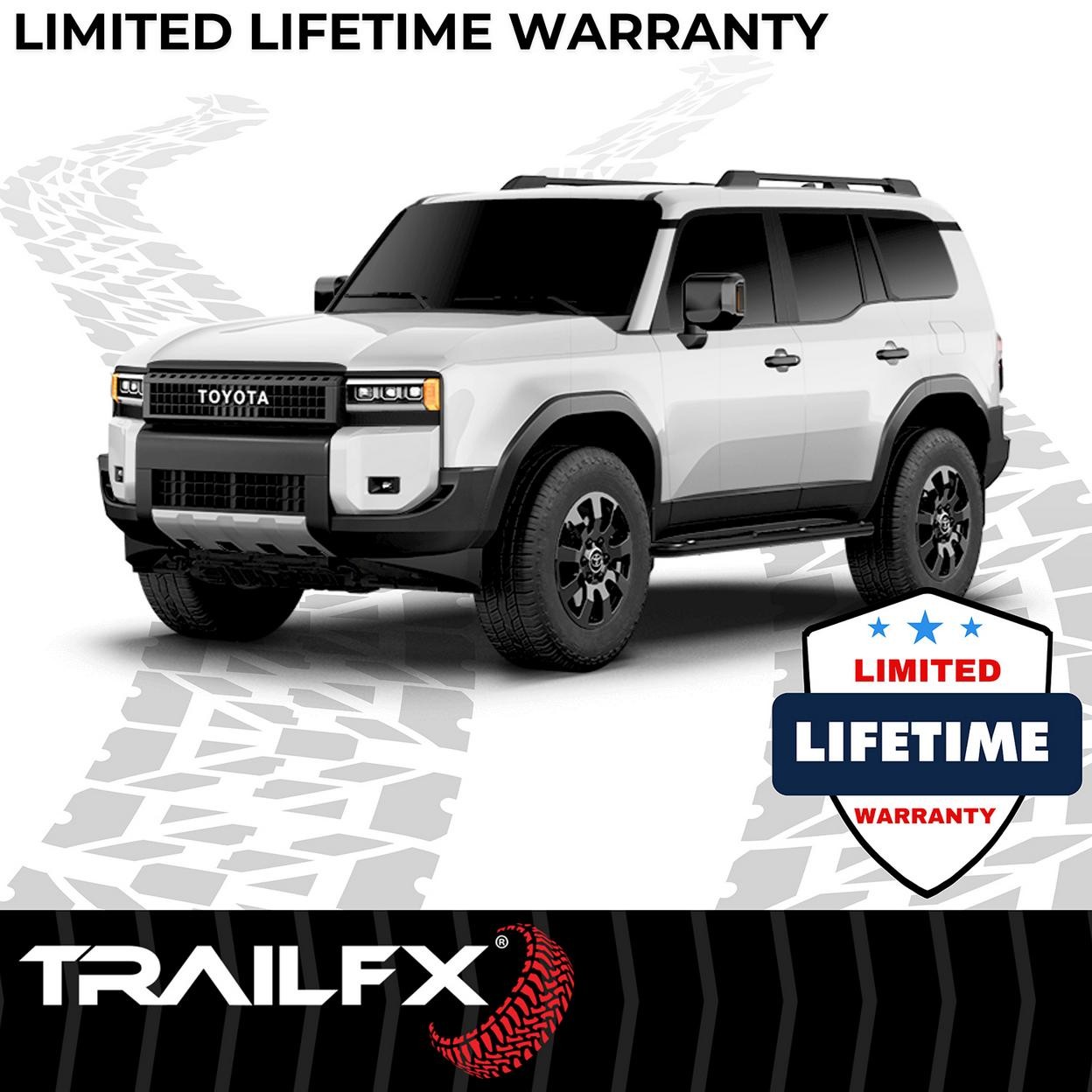 TrailFX A0070T 3 Inch Round Bent, Rocker Panel Mount