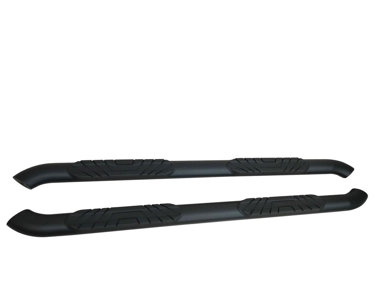 TrailFX A1007B 4 Inch Oval Bent Powder Coated Titanium Black Mild Steel Rocker P
