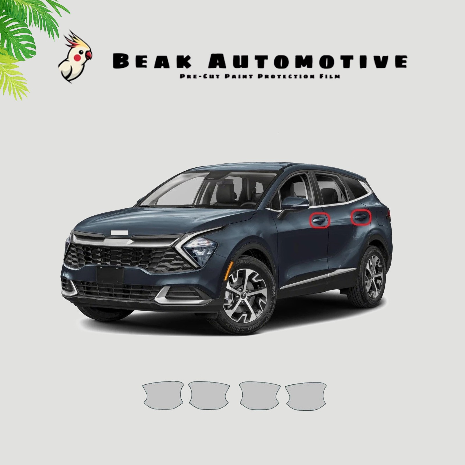 For KIA Sportage 2023-2025 Door Handle Cup Paint Protection Film PPF