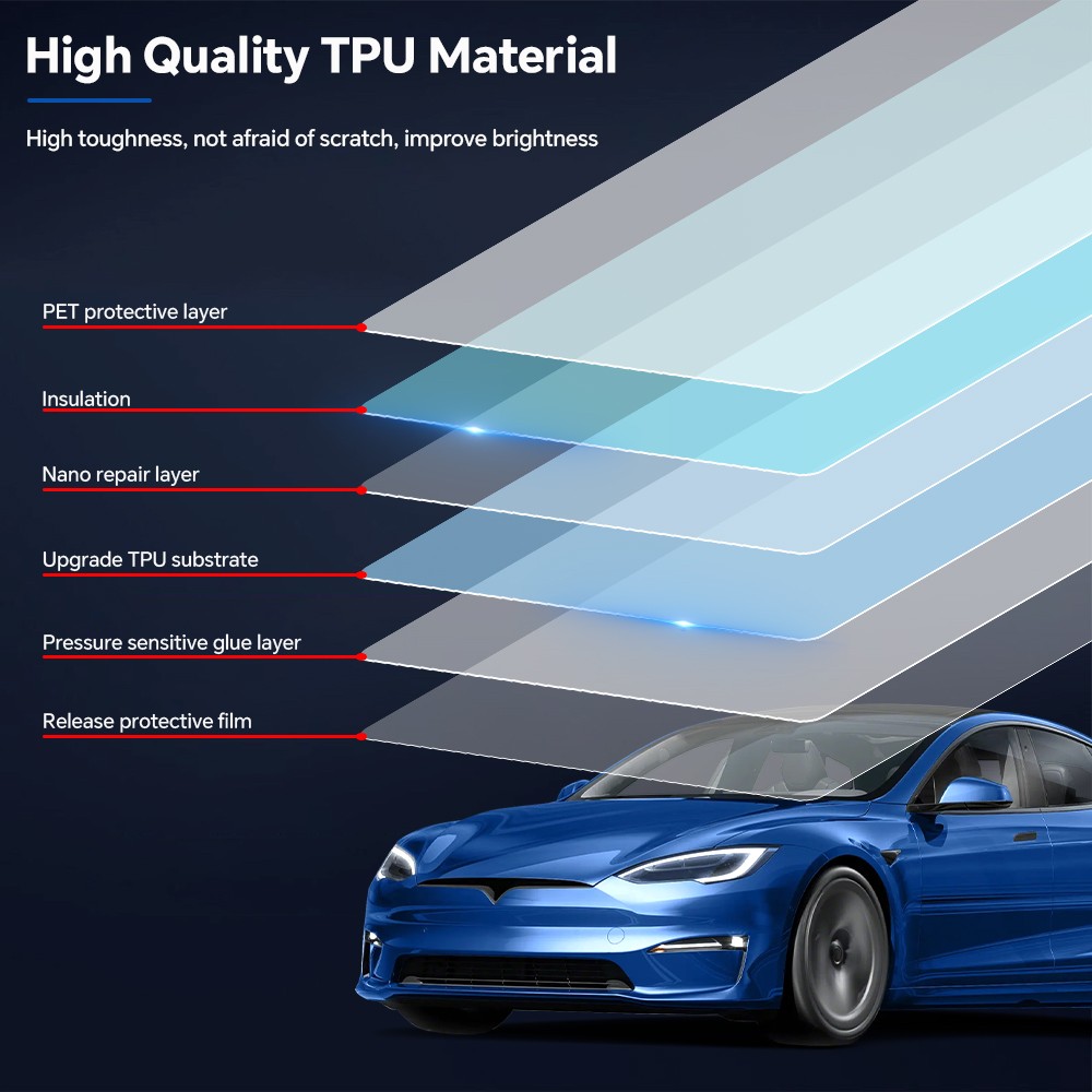Tesla Model S 2021-2025 Full Car PreCut Paint Protection Film Matte Clear PPF