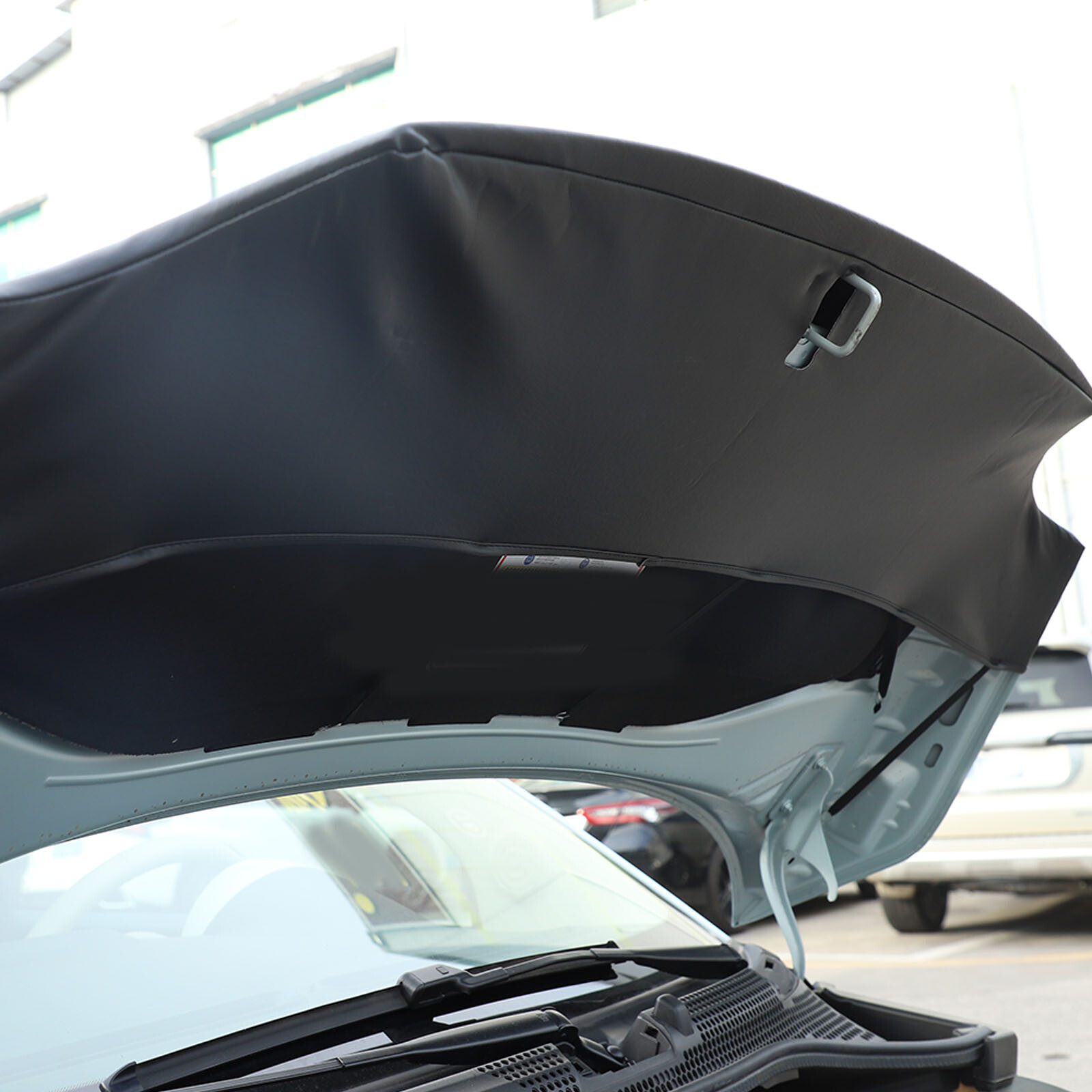 Front Bumper Lebra Car Bonnet Mask Hood Bra Fit For Fiat 500 500C 2007-24 Black
