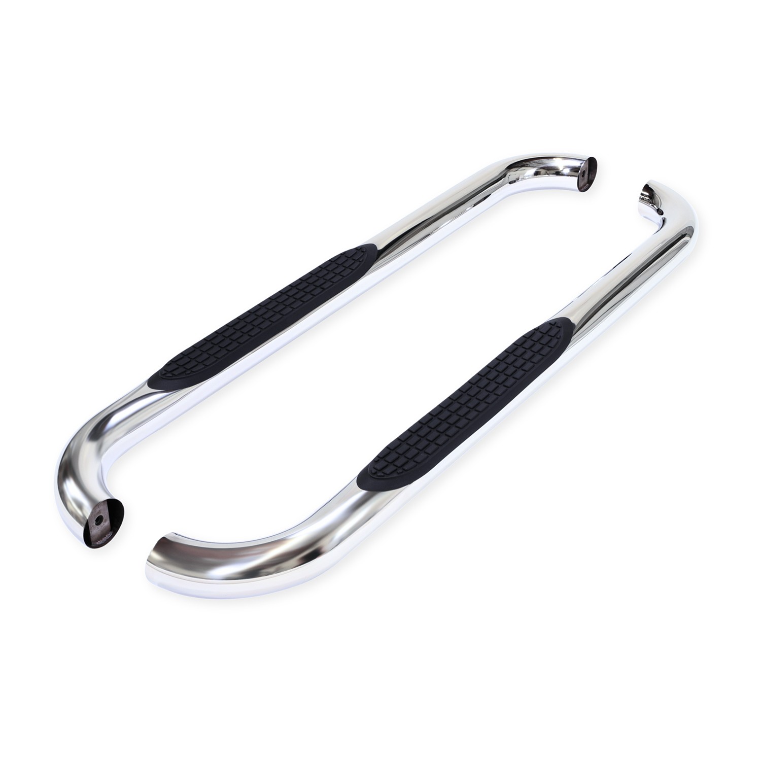 TrailFX A0029S Nerf Bar 3″ Stainless Round Bent w/Step Pads Frame Mount