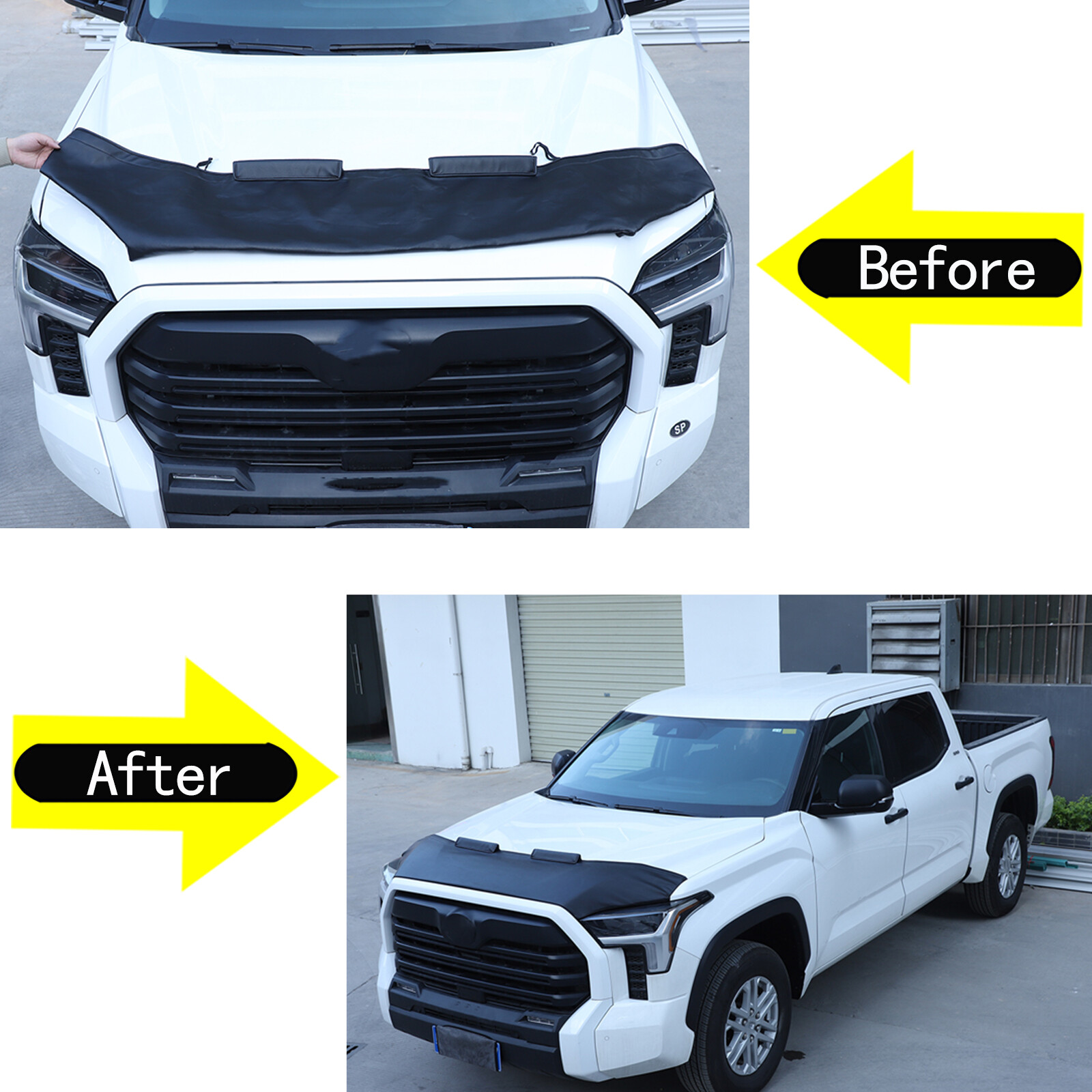 Hood Cover Front End Bra Protector V-Hood Covers For Toyota Tundra 2022-2024 New