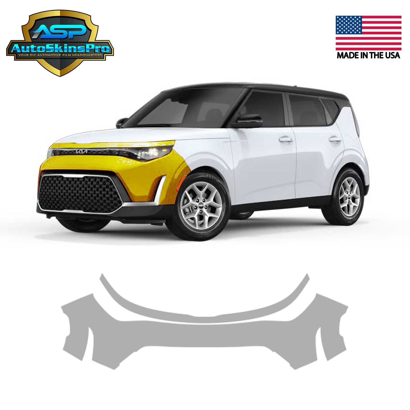 Precut Paint Protection Film for 2023-2025 Kia Soul LX/S/EX 4D SUV Front Bumper