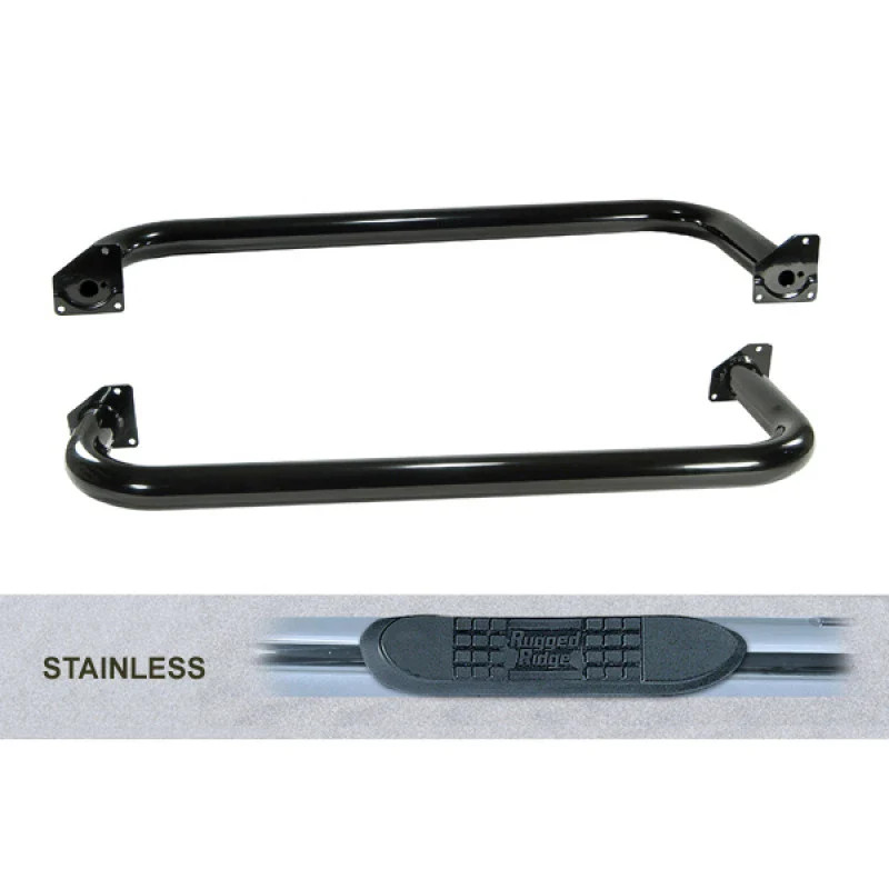 Rugged Ridge 11593.03 3″ Side Steps for 76-86 Jeep CJ5/CJ7