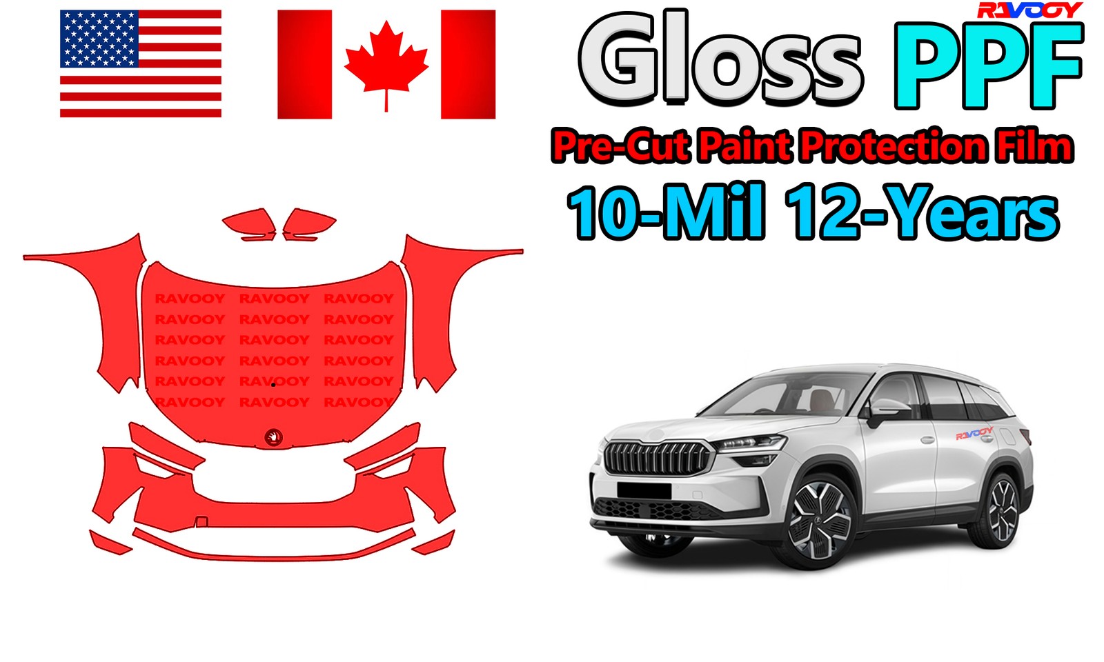 PreCut PPF Paint Protection Film For Skoda Kodiaq Base 2024-2025