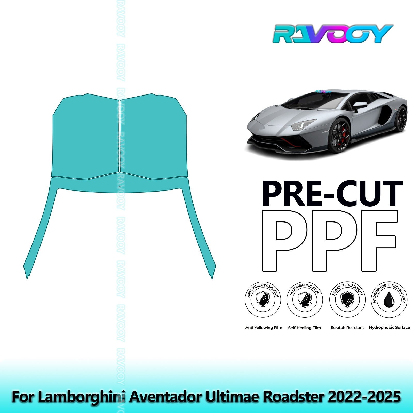 Paint Protection PPF Kit For Lamborghini Aventador Ultimae Roadster 2022-2025