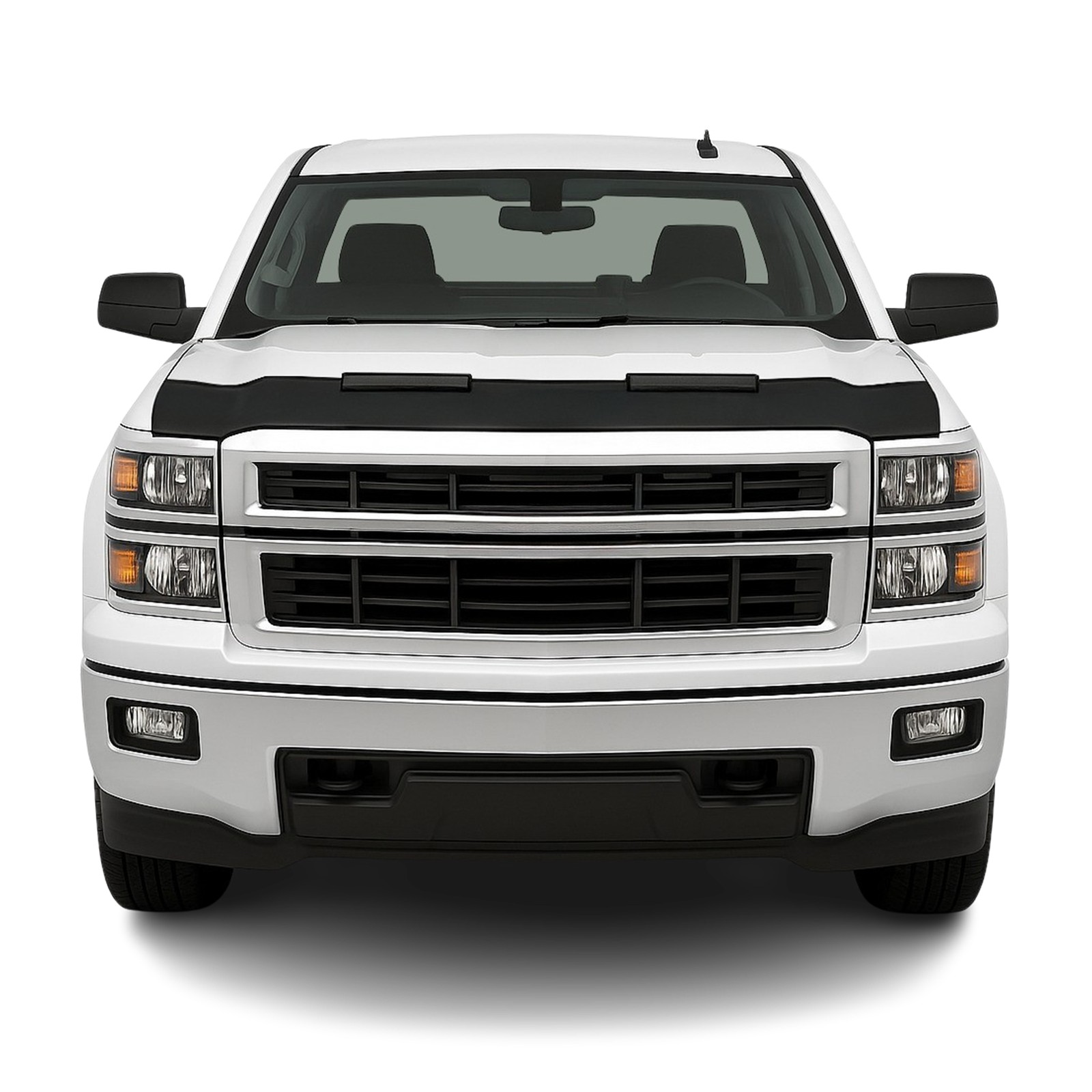 Car Bonnet Mask Hood Bra for Chevrolet Silverado 1500 2014-2015 Black
