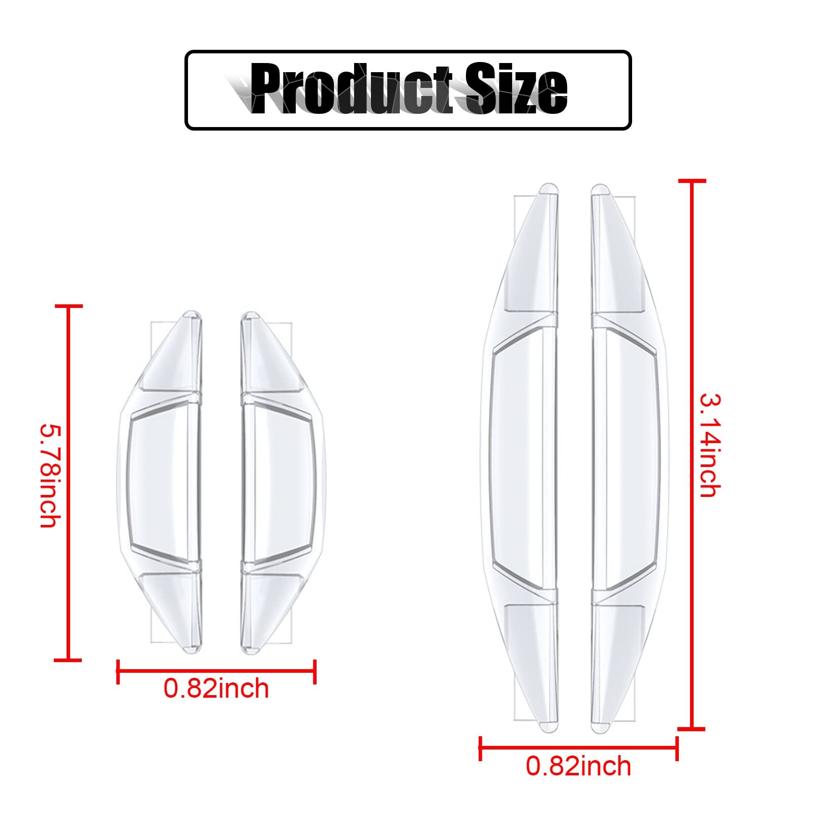 Miytsya Pack-4 Auto Door Side Edge Protection Guard 4 PCS, Transparent