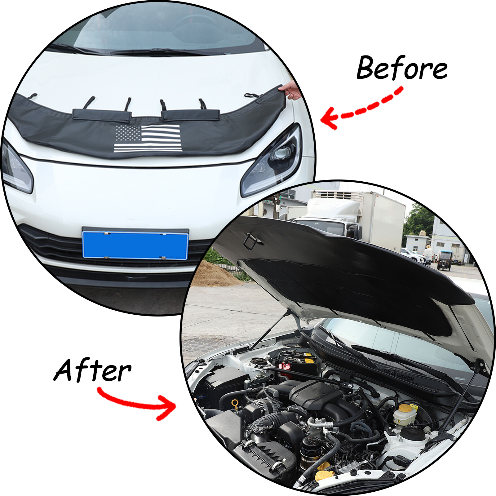 Front Bumper Lebra Hood Protector Mini Mask Bra For Toyota 86/Subaru BRZ 2022-23