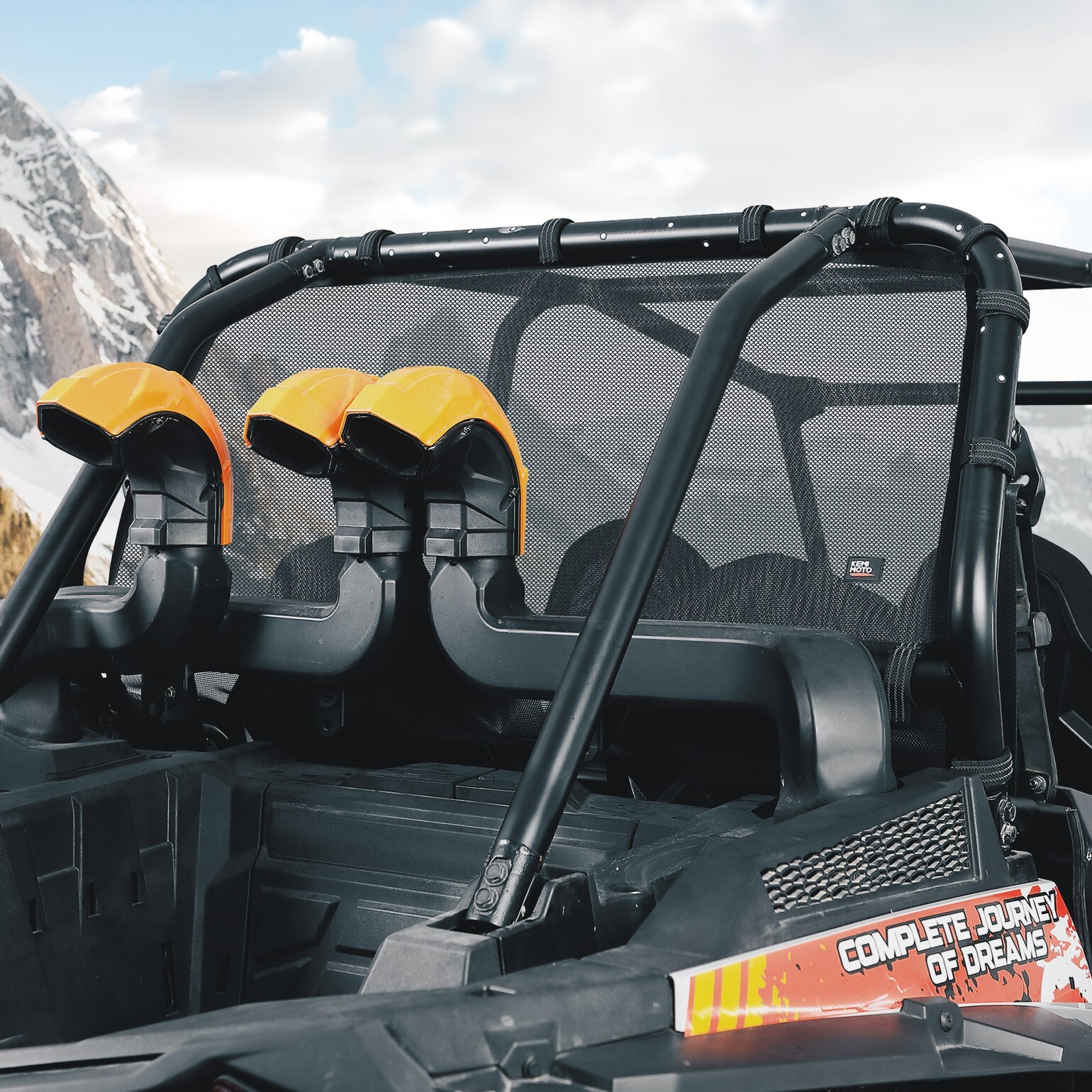 KEMIMOTO UTV Rear Window Net Mesh for Polaris RZR XP 1000/4 Turbo 2014-2023