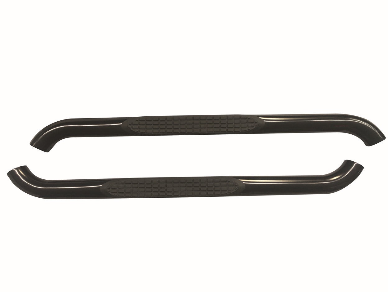 TrailFX A0027T 3 Inch Round Bent Textured Black Steel Without End Caps Frame Bod