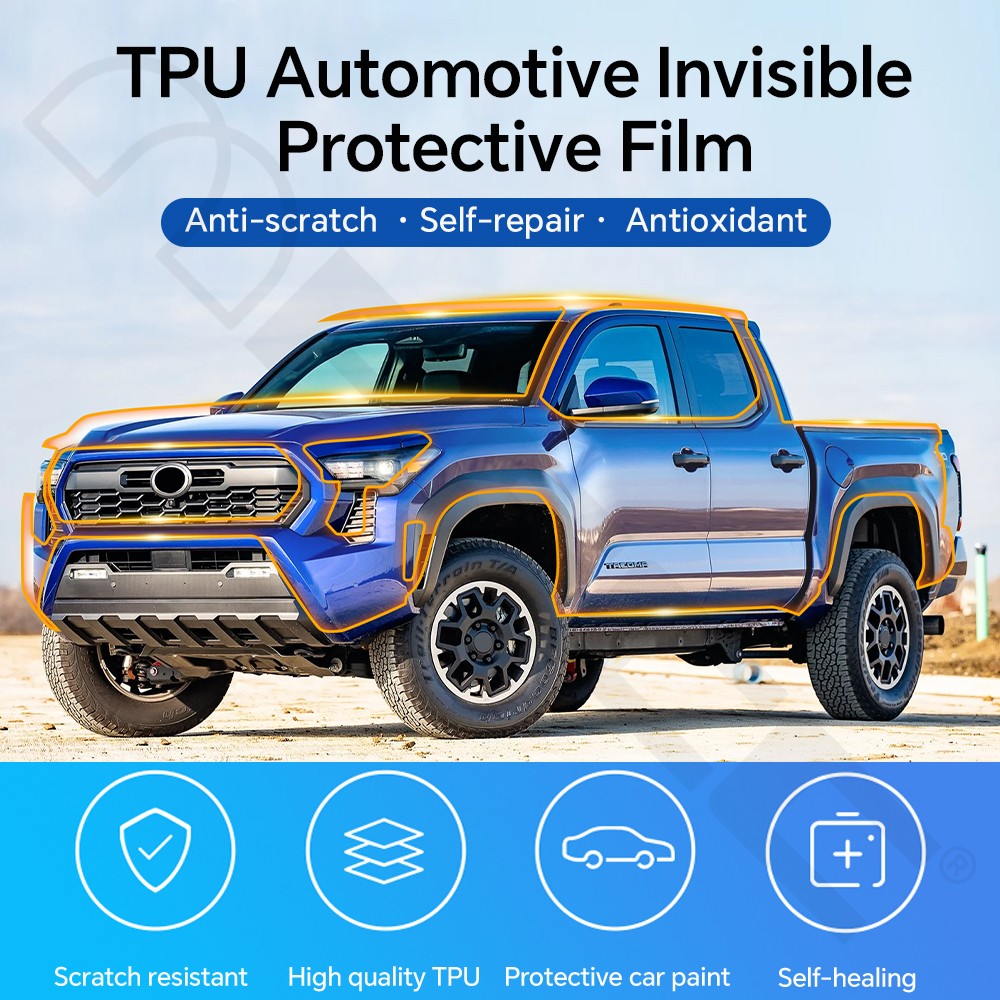 Toyota Tacoma 2024-2026 Rearview Mirror PreCut Paint Protection Clear Bra PPF