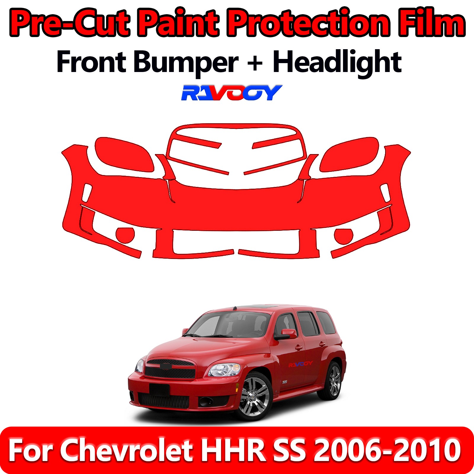 8.5Mil PreCut Front Bumper PPF Kit Film For Chevrolet HHR SS 2006-2010