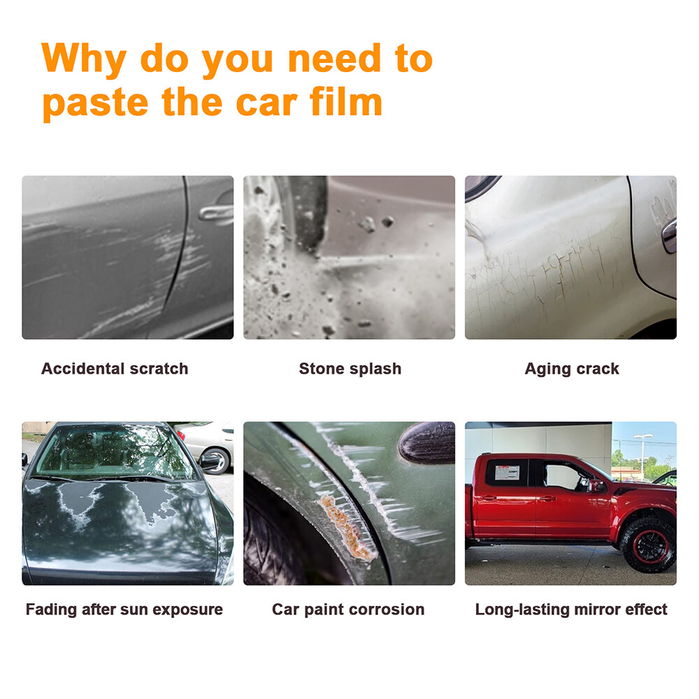 Car Rearview Mirror Precut Paint Protection Film TPU PPF For Ford F150 2022-2023