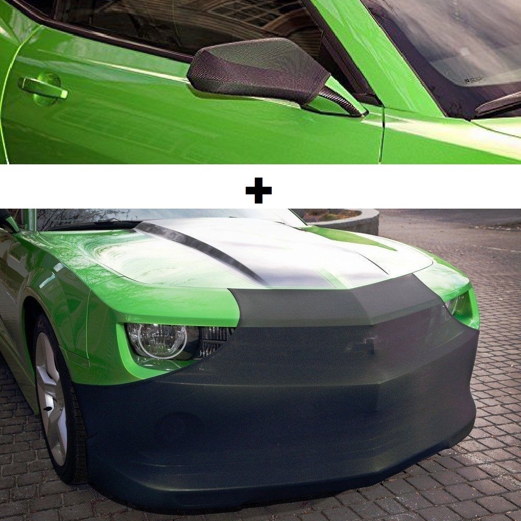 Camaro NoviStretch Front + Mirror Bra Covers Fits: 5th Gen 10-15 FBM550C + MC150
