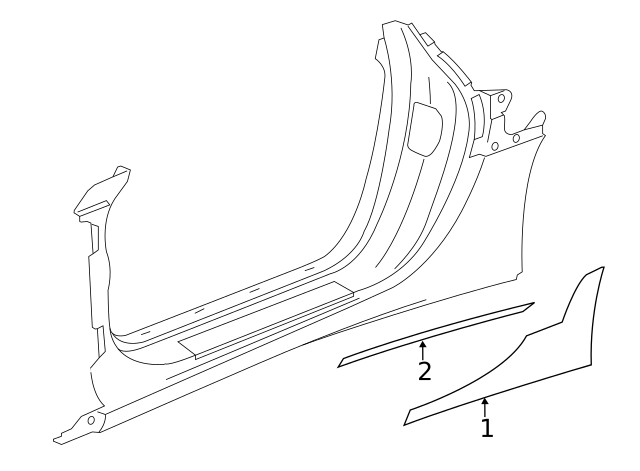 Genuine GM Driver Side Rocker Panel Rear Molding Protector 23200360