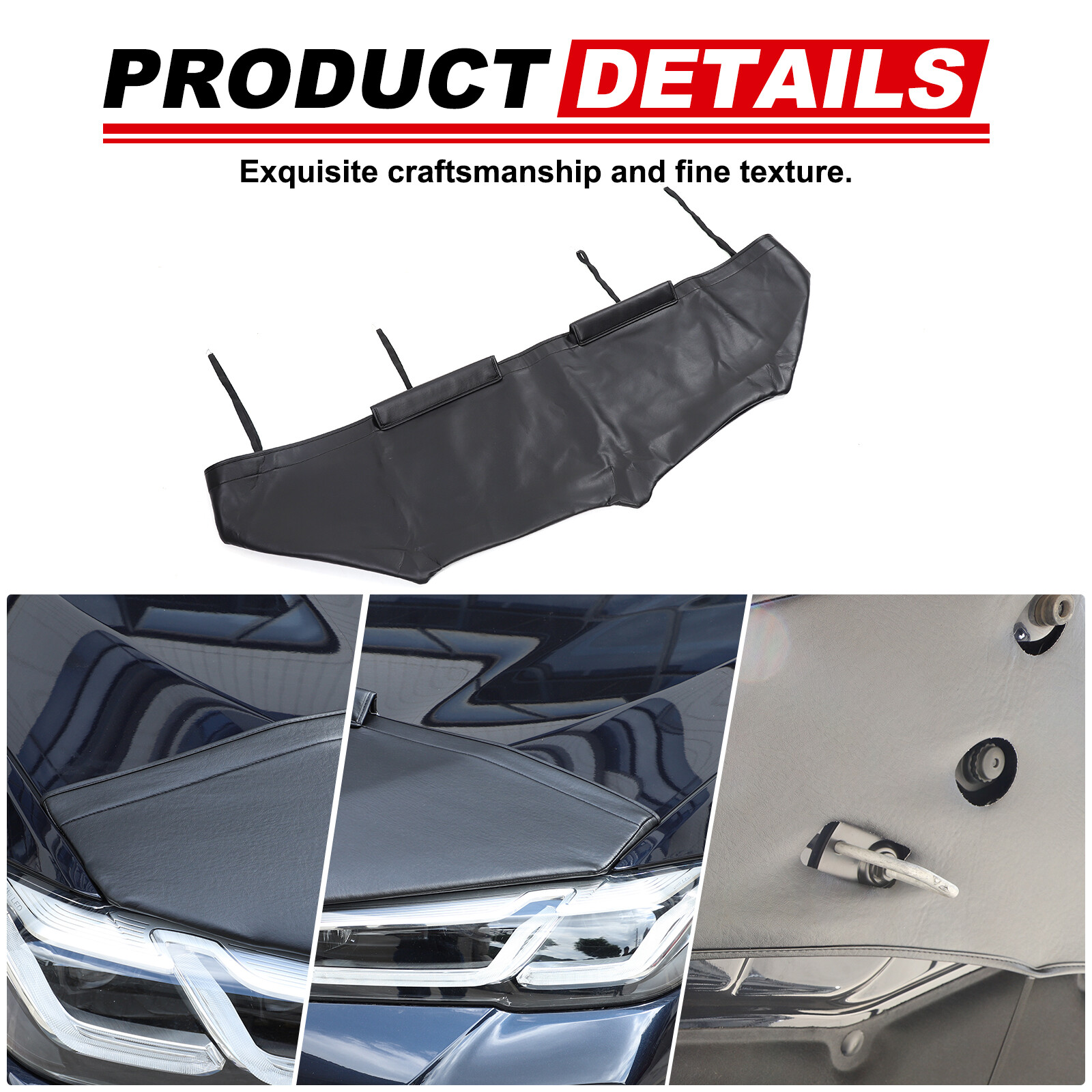 Car Bonnet Mask Hood Bra FRONT END MASK for BMW 5 Series G30 G31 2017-2023 Black