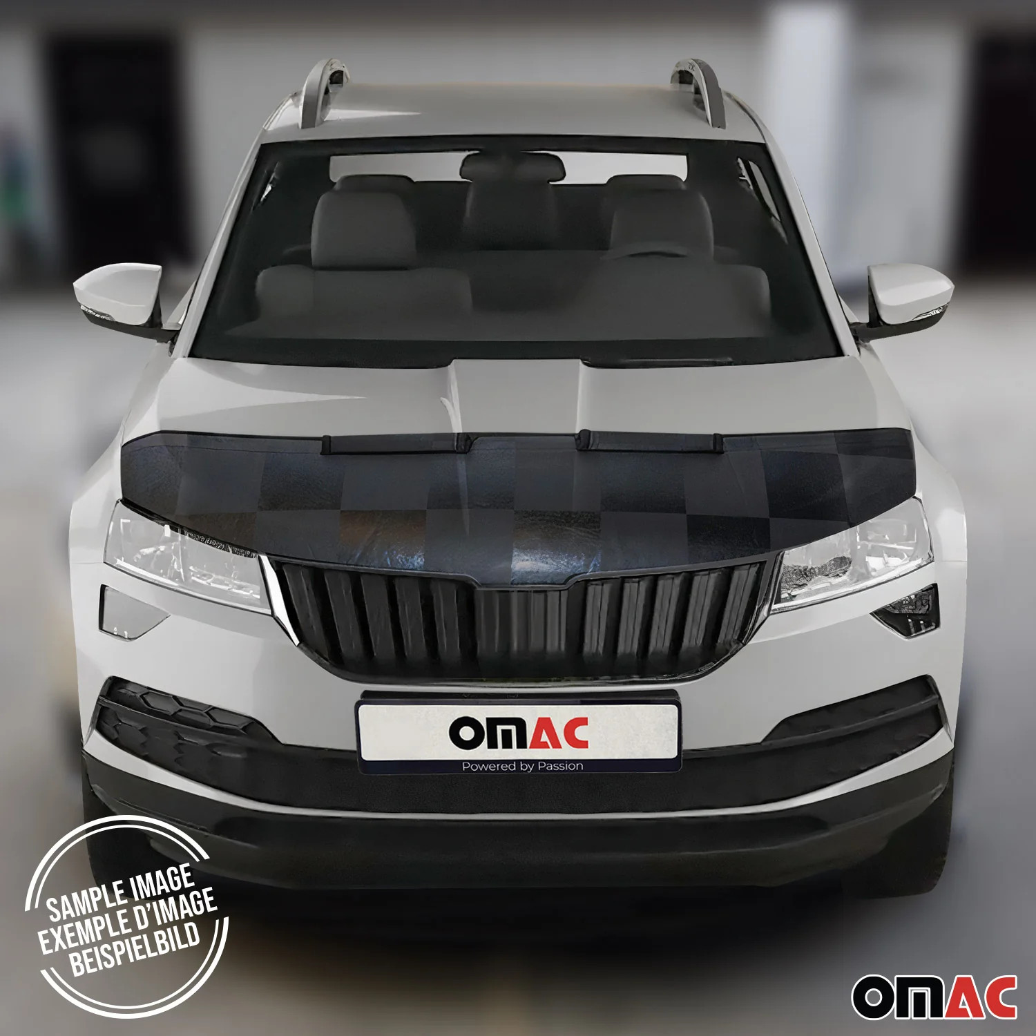 Car Bonnet Mask Hood Bra for Kia Sorento 2011-2013 Black Chequered 1 Pc