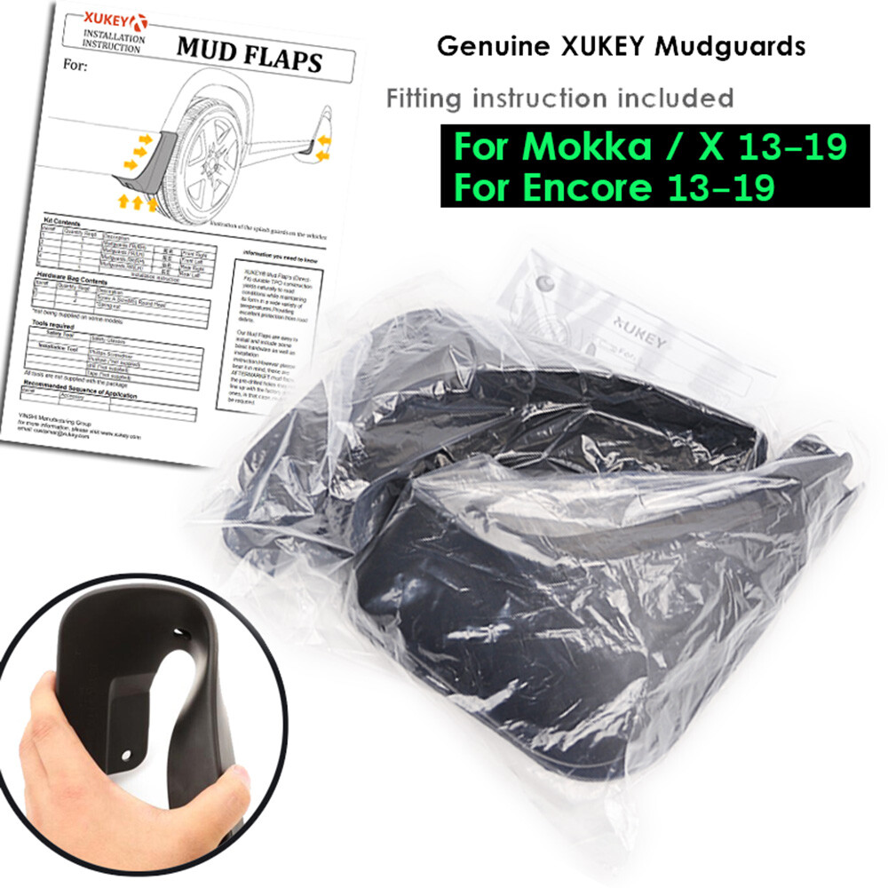 Front & Rear Mudflaps Mud Flaps Splash Guards For Vauxhall Mokka X 2012-2019
