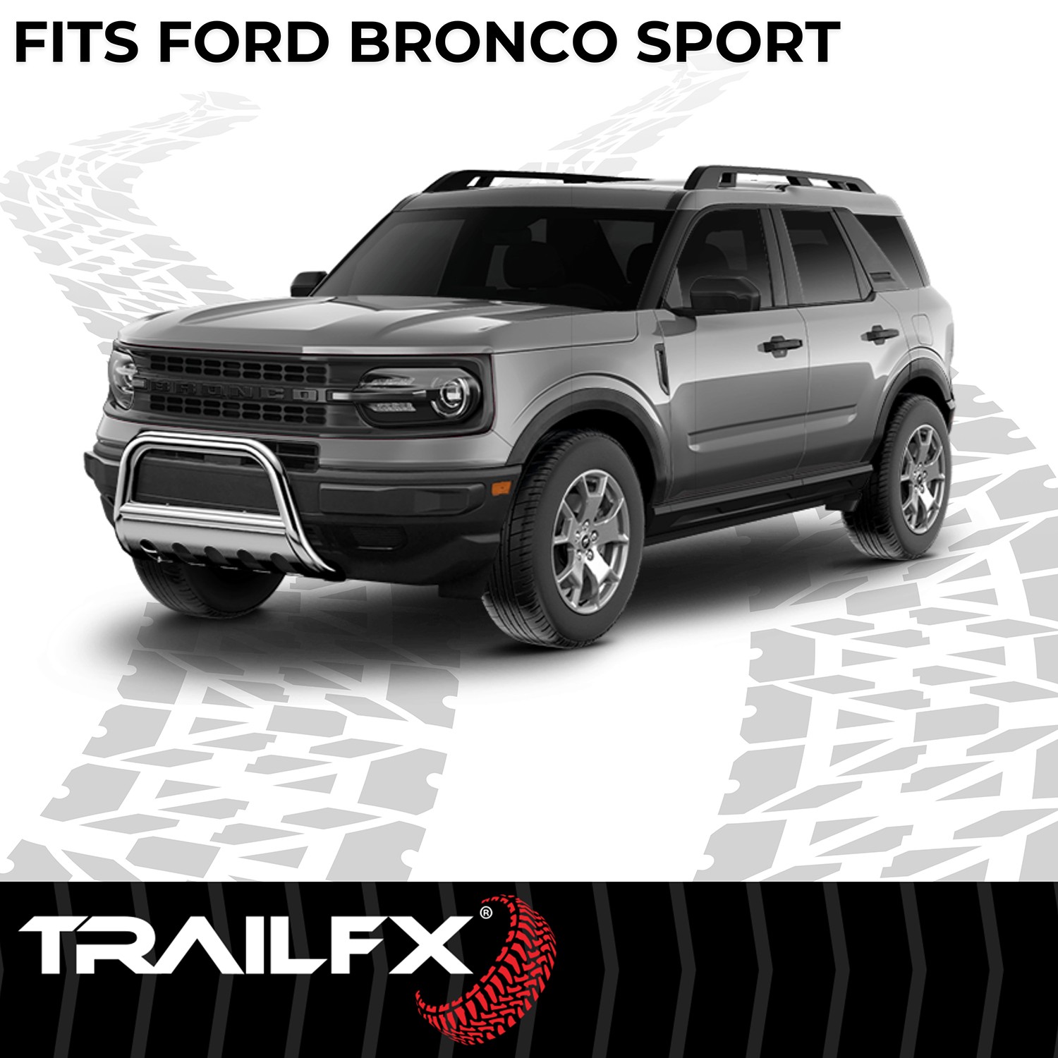 Stainless Steel 3-Inch Bull Bar for Trucks & SUVs with Skid Plate & Light Mounts