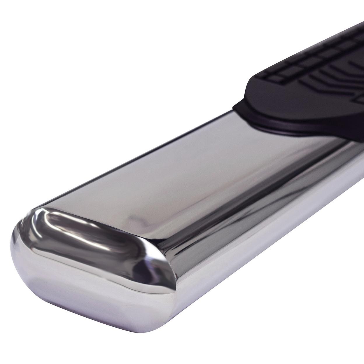 TrailFX A8252S With Step Pads 6 In Oval Bent Pol Stainless Steel With Welded End