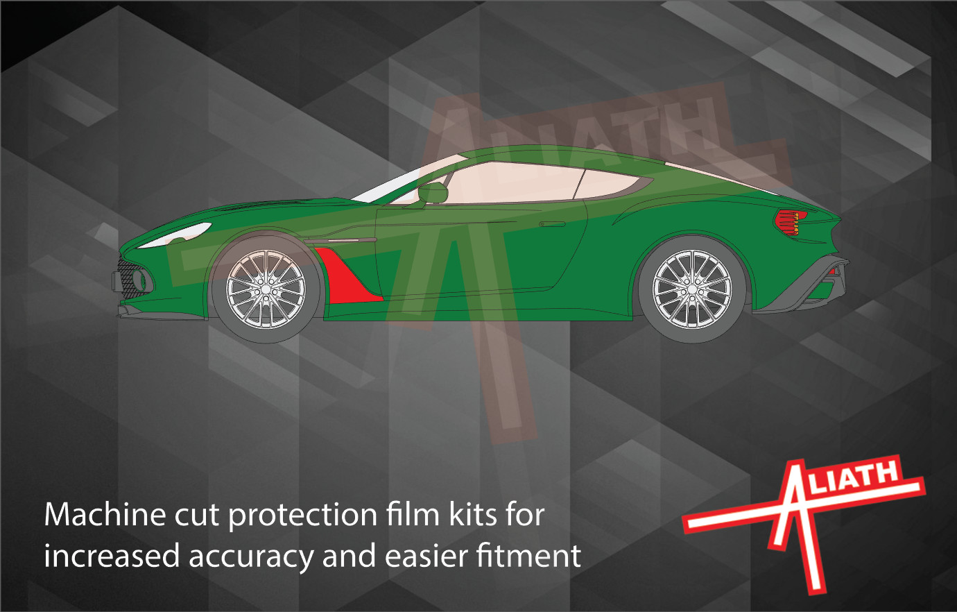 Fit Aston Martin Zagato Front Wing Arches Stone Chip Guard Paint Protection Film