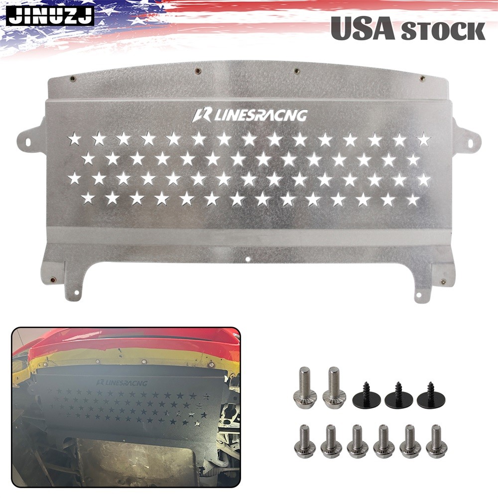 Oil Cooler Skid Plate Underhood Shield For BMW F80 M3 F82 F83 M4 Aluminum Silver