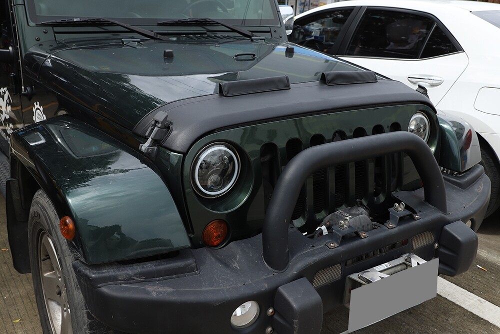 Canvas Hood Cover Front End Bra Protector V-Hood Covers For Jeep Wrangler 2007+