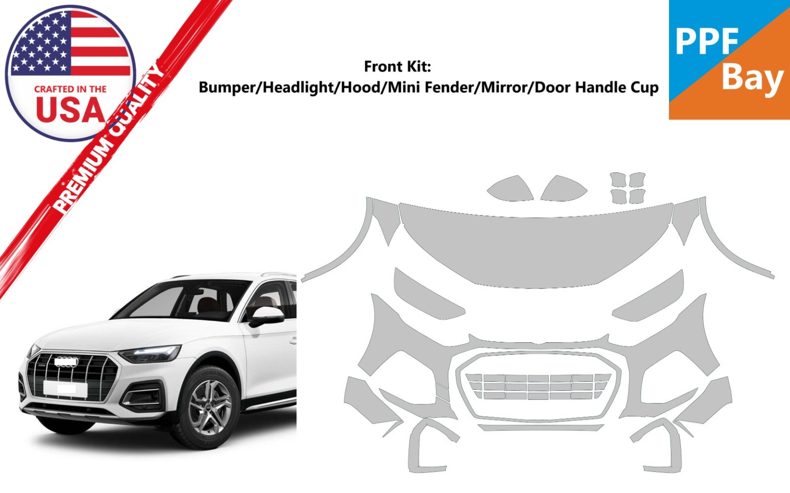 For Audi Q5 SUV/Sportback/SQ5 2021-2025 Paint Protection Film PreCutKit PPF
