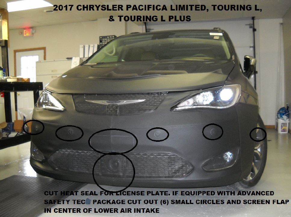 Lebra Front End Mask Cover Bra Fits 17-20 Chrysler Pacifica Limited & Touring L
