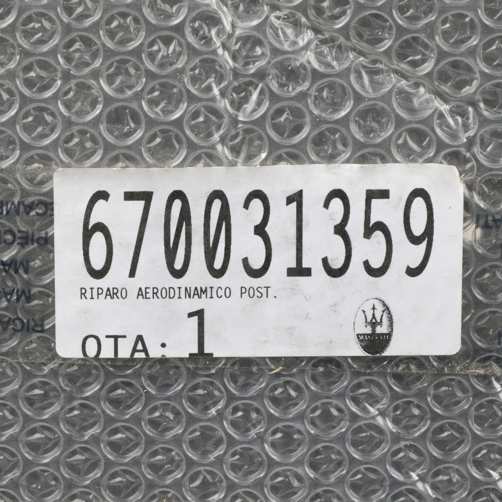 GENUINE MASERATI 2013-17+ Quattroporte Rr Underbody Aerodynamic Panel 670031359