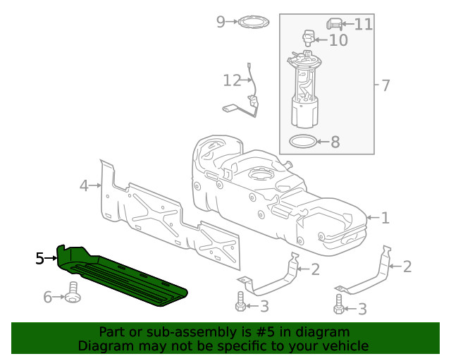 Genuine GM Fuel Tank Shield 23486498