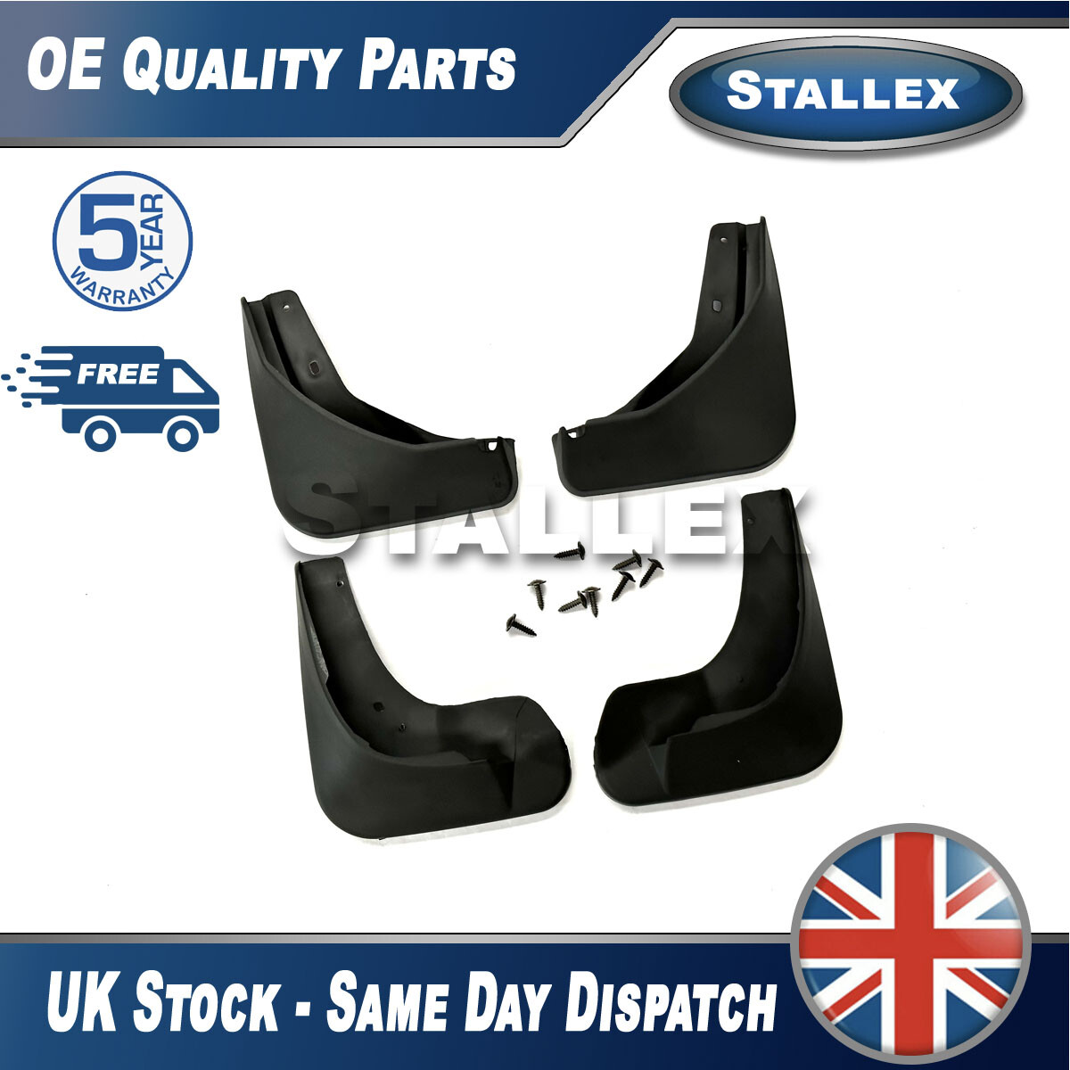 Tailored Mudflaps Front Rear For Skoda Fabia 2015-2023 Stallex