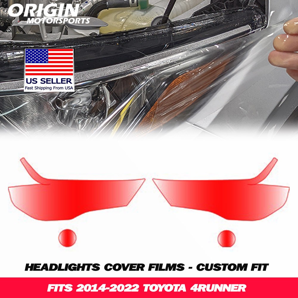 PreCut Headlights Clear Covers Bra Film Kit PPF Fits 2014-2022 4RUNNER