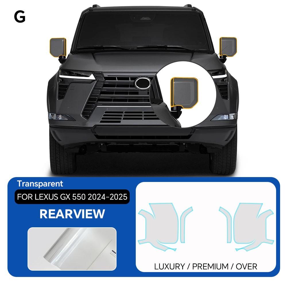 For Lexus GX550 Luxury/Over/Premium Rearview Mirror Precut Paint Protection Film