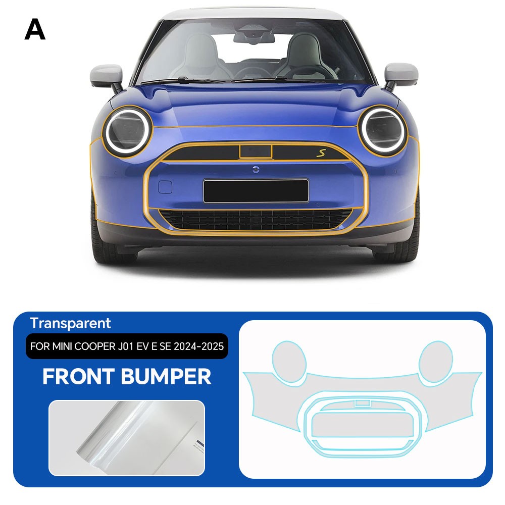 Front Bumper PPF For Mini Cooper J01 EV E SE 24-25 Precut Paint Protection Film