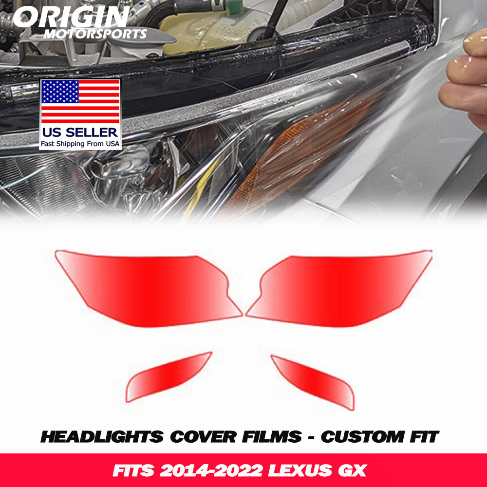 PreCut Headlights Protection Clear Covers Bra Film Kit PPF Fits 2014-2022 GX