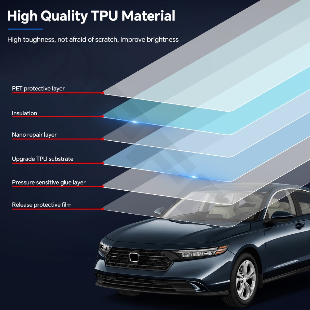 For Honda Accord 2023-2025 Headlights PreCut Paint Protection Film Clear PPF TPU